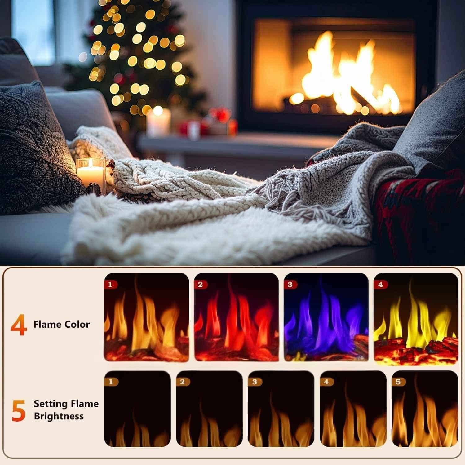 Design elegante ed effetto fiamma regolabile